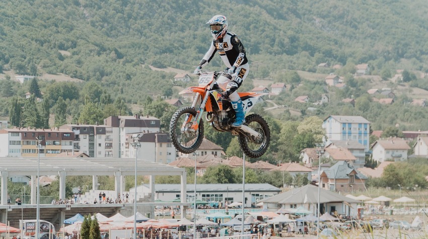 PHOTO COLLAGE FROM THE FAMOUS MOTORCYCLE RACE IN ROGATICA