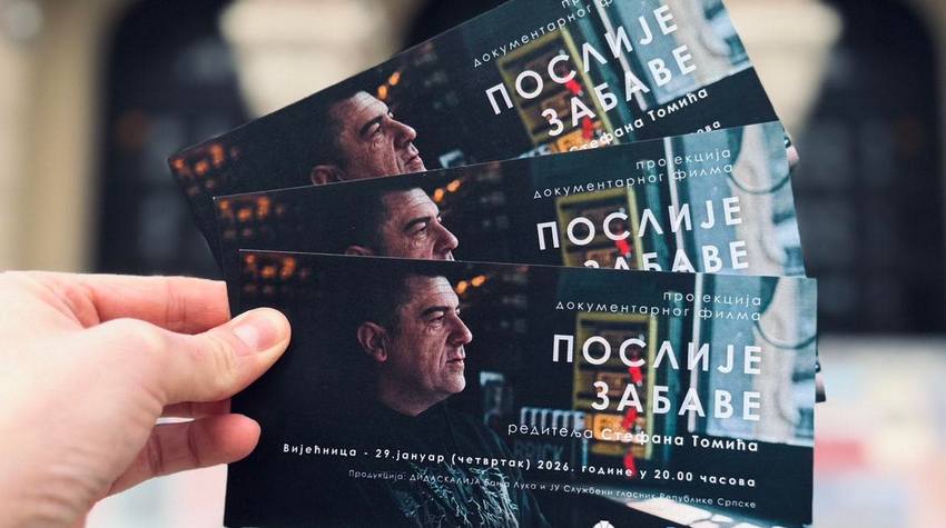 PROJEKCIJA FILMA "POSLIJE ZABAVE" U VIJEĆNICI BANSKOG DVORA